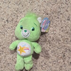 Care Bears 2007 Lime Green Plush with Star Belly
